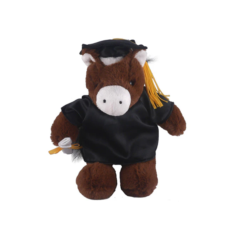 Graduation Stuffed Animal Horse 12"