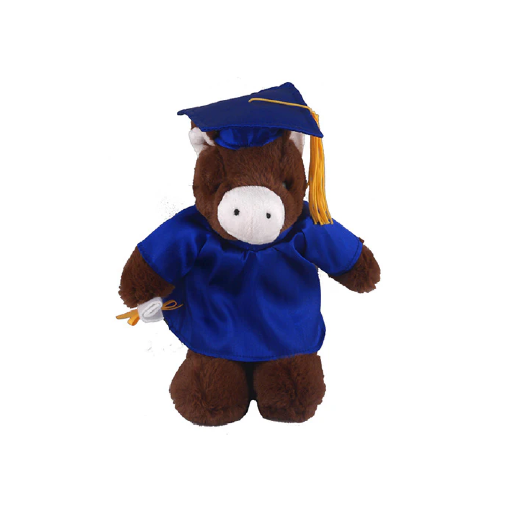 Graduation Stuffed Animal Horse 12"