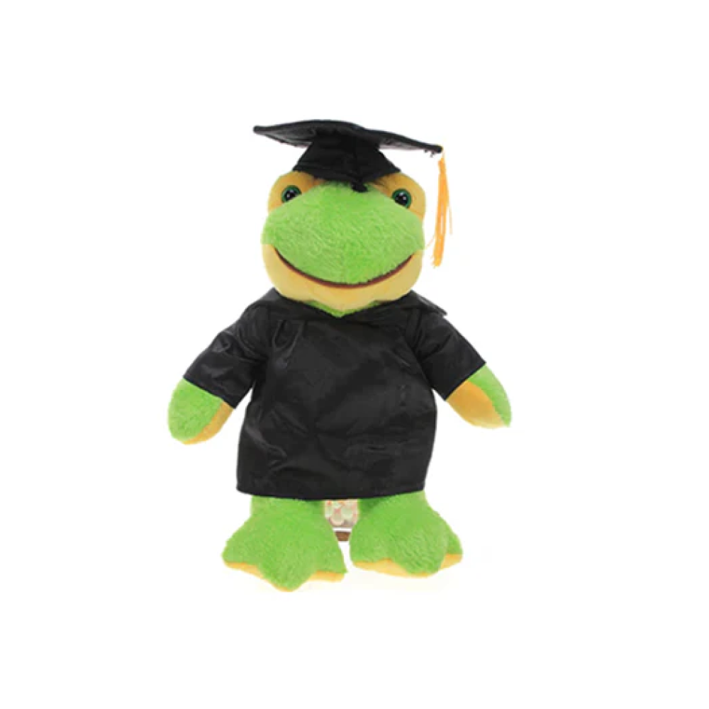 Graduation Stuffed Animal Frog 12"