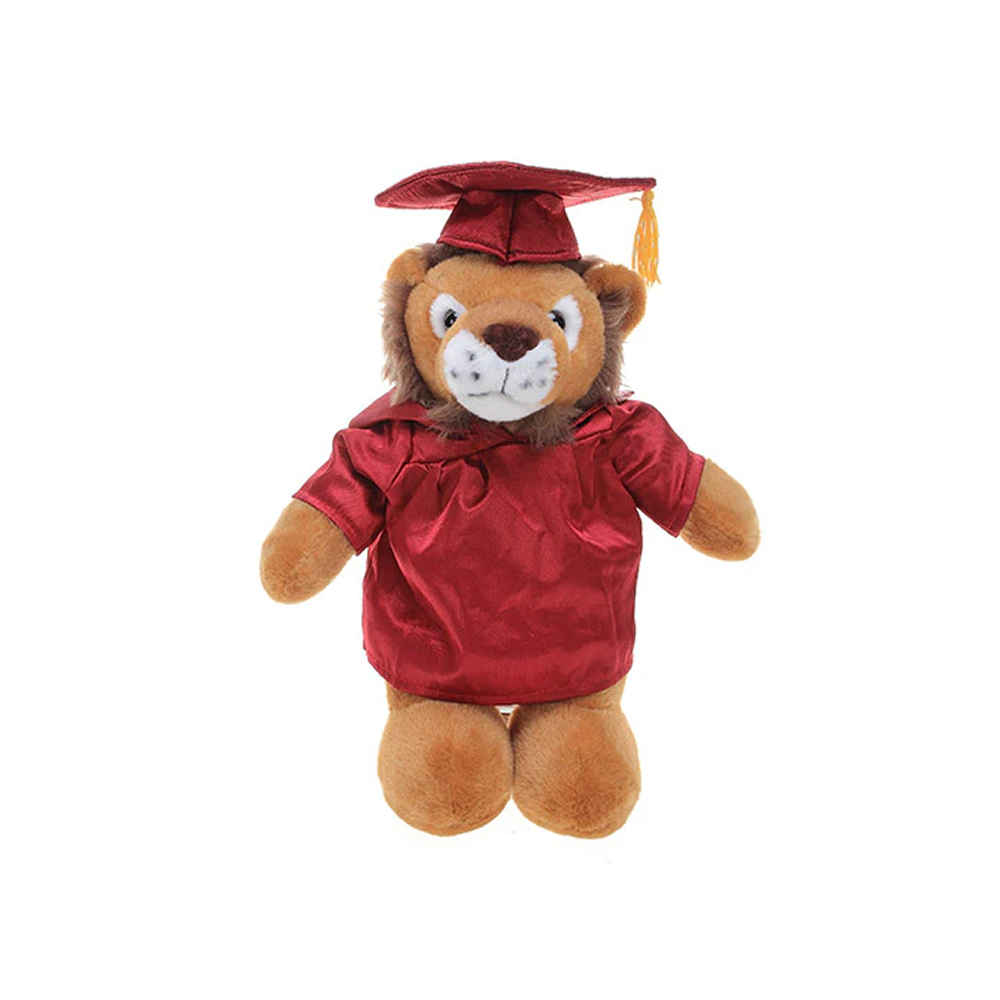 Graduation Stuffed Animal Lion 12"