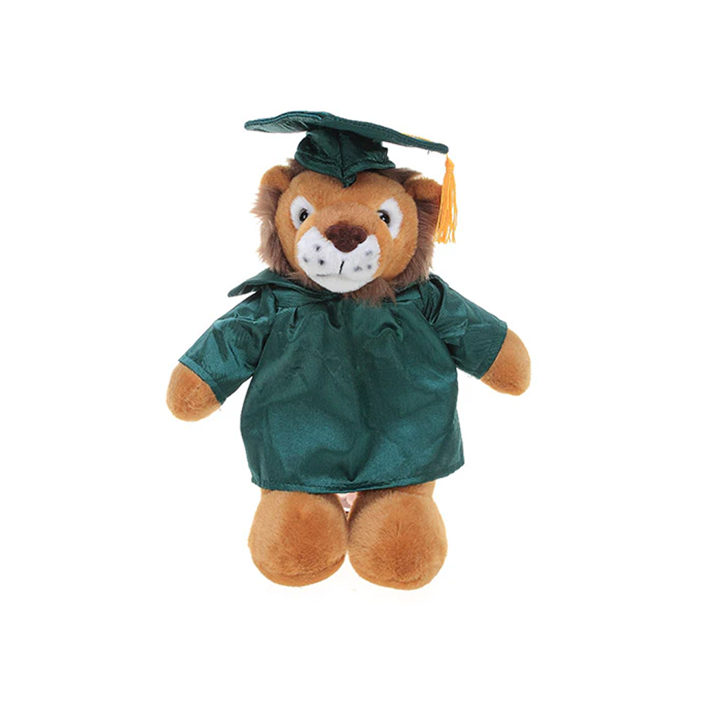 Graduation Stuffed Animal Lion 12"