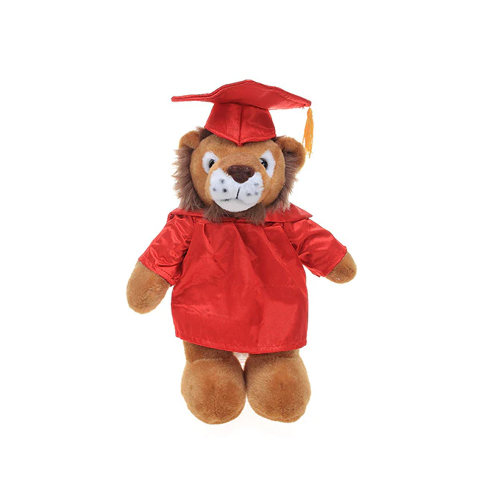 Graduation Stuffed Animal Lion 12"