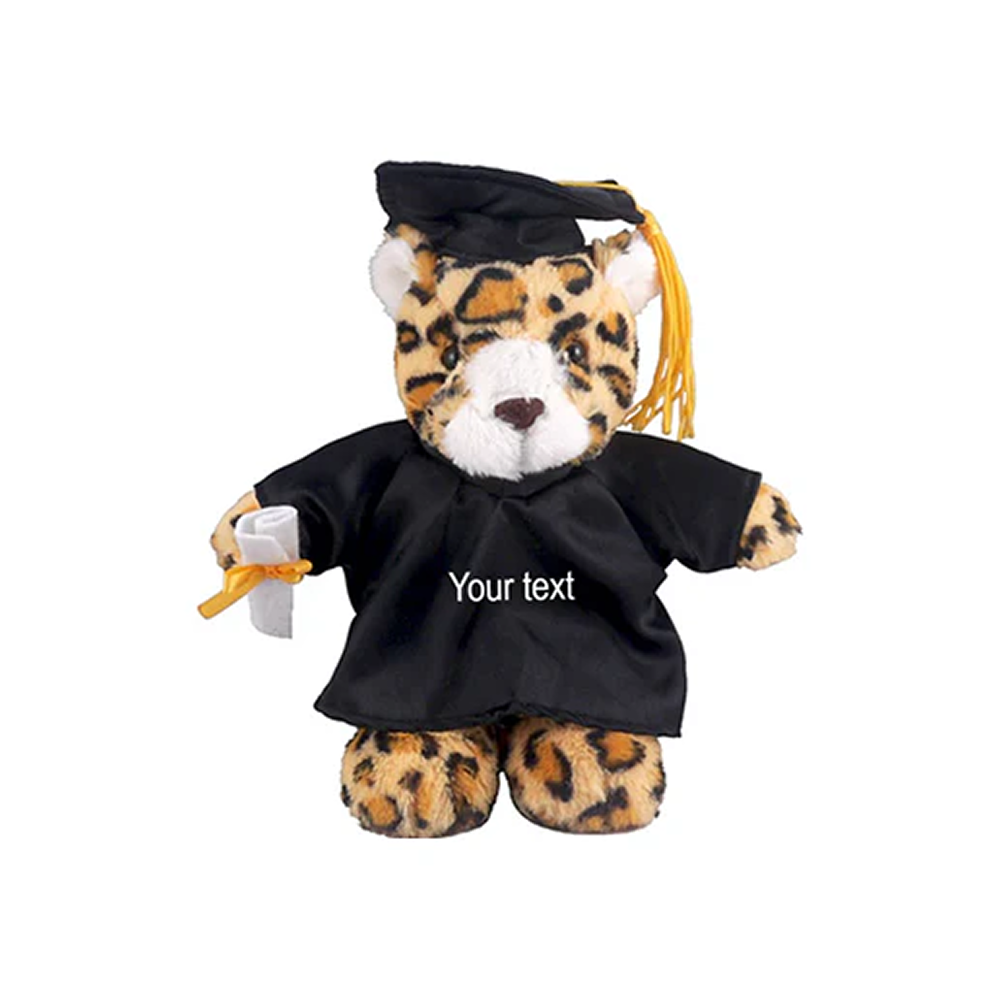 Graduation Stuffed Animal Leopard 12"