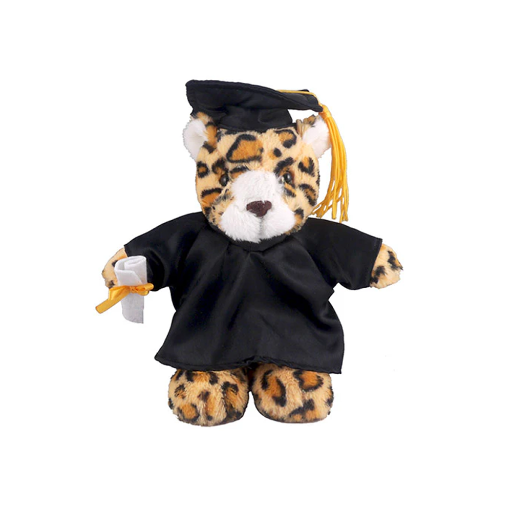 Graduation Stuffed Animal Leopard 12"