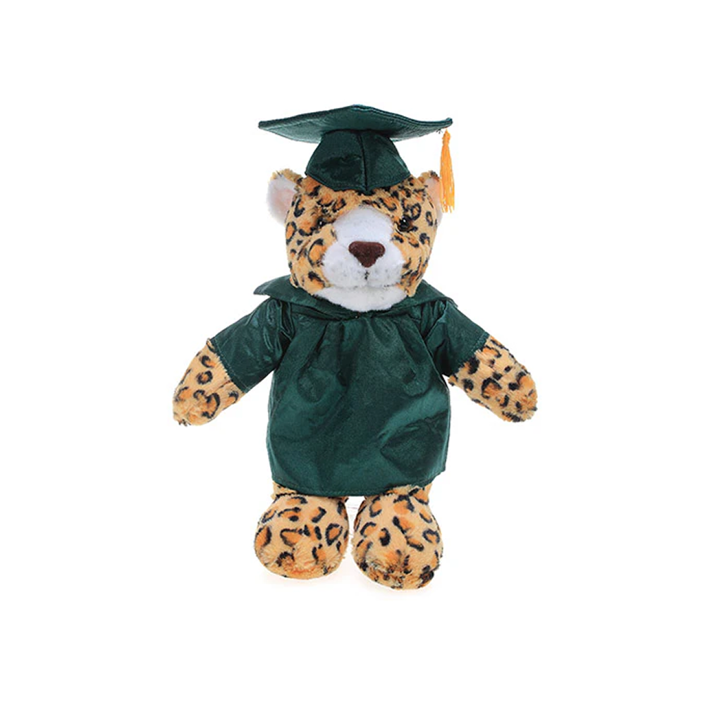 Graduation Stuffed Animal Leopard 12"