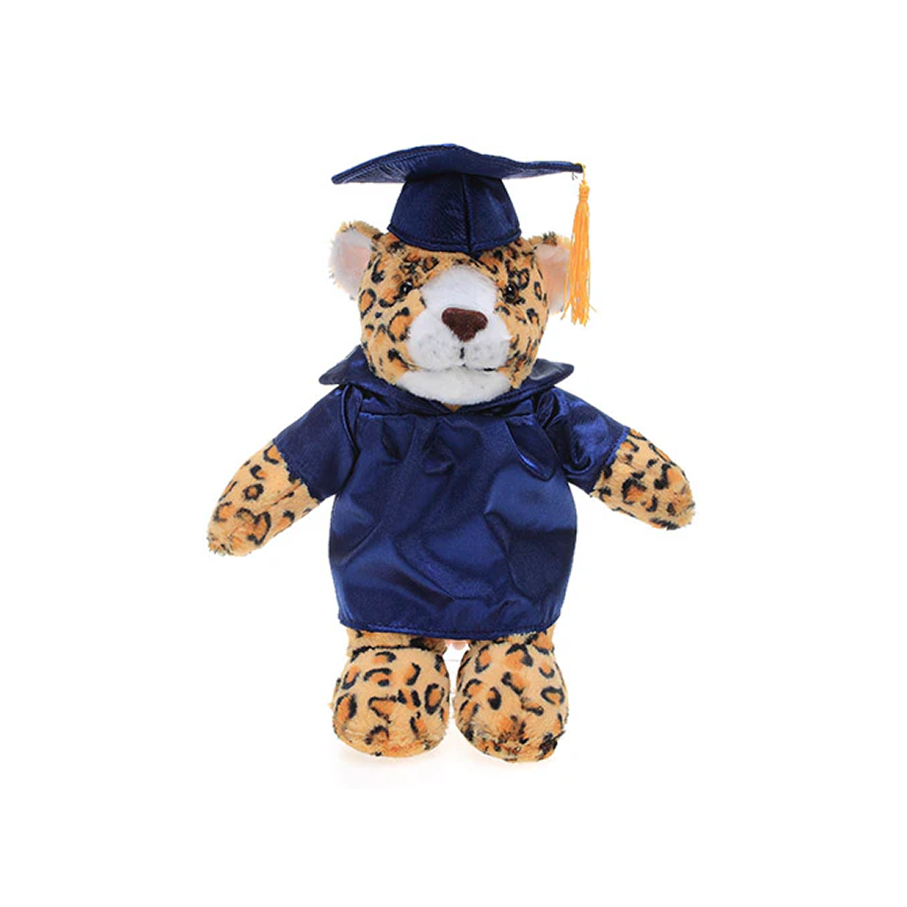 Graduation Stuffed Animal Leopard 12"