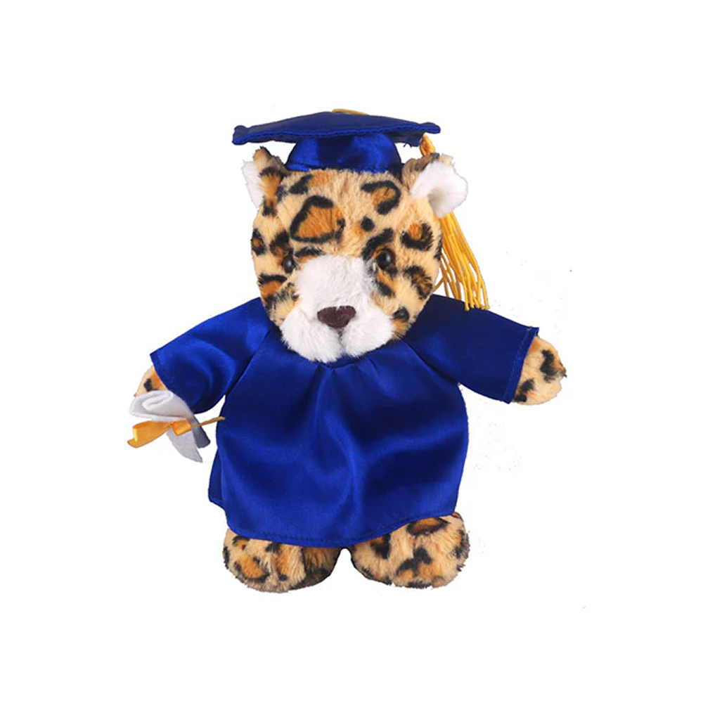 Graduation Stuffed Animal Leopard 12"