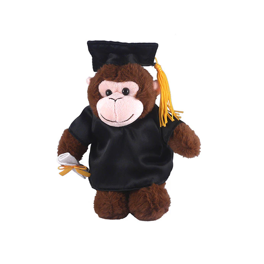 Graduation Stuffed Animal Monkey 12"