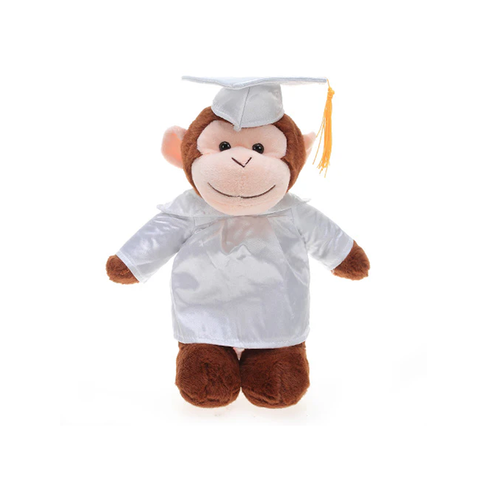 Graduation Stuffed Animal Monkey 12"