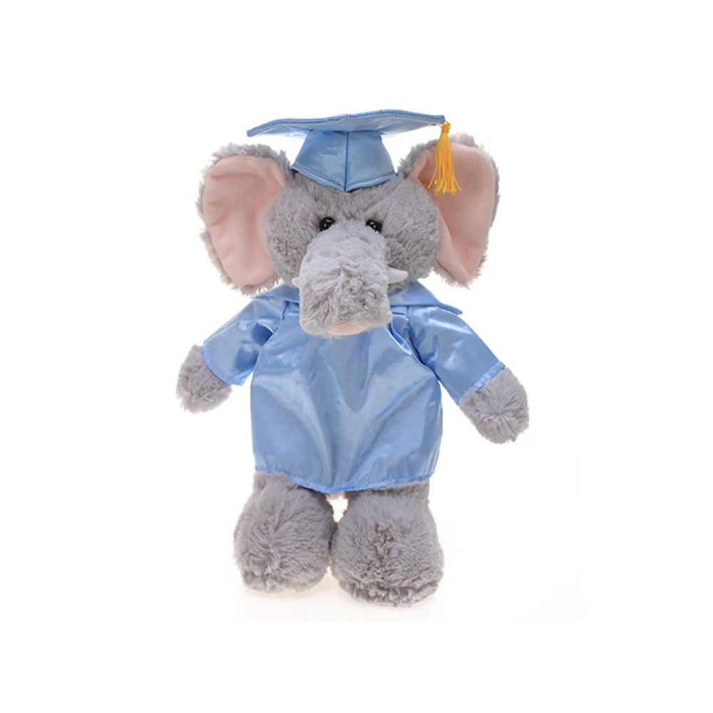 Graduation Stuffed Animal Elephant 12" - 0