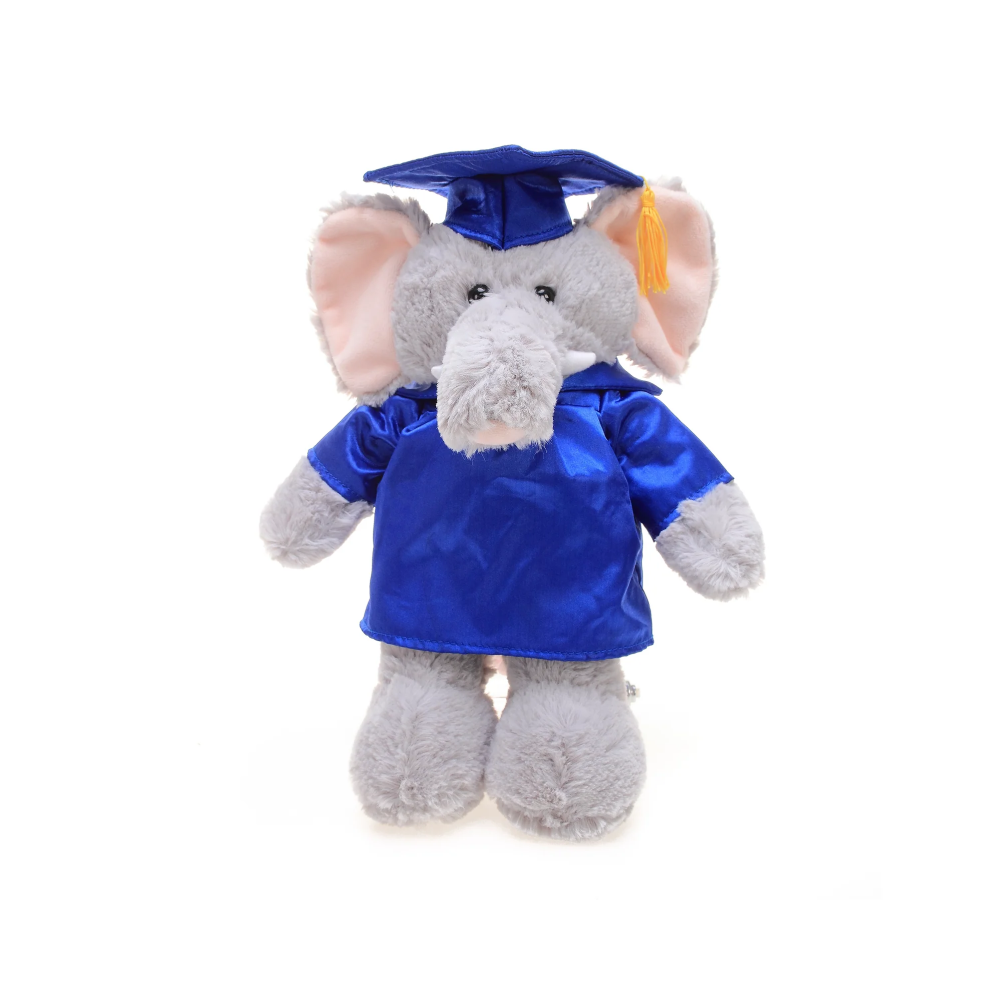 Graduation Stuffed Animal Elephant 12"