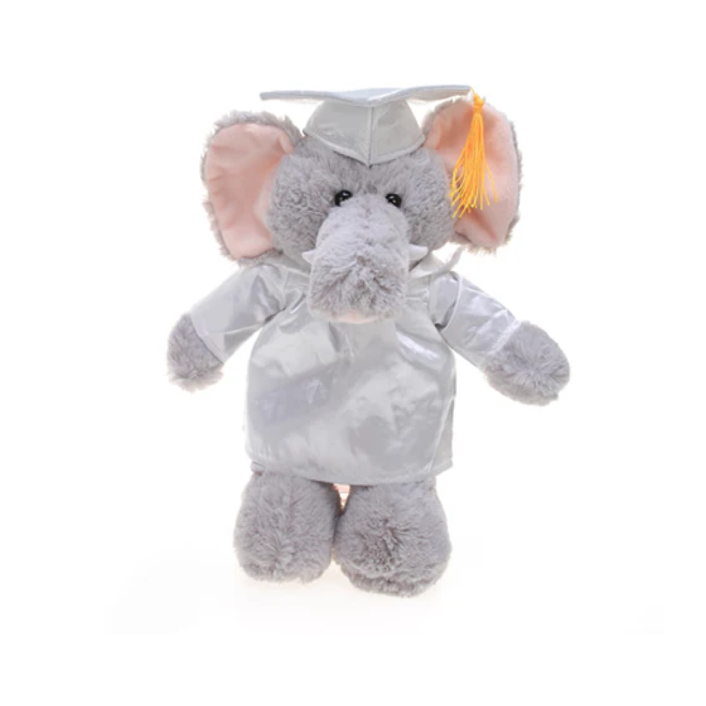 Graduation Stuffed Animal Elephant 12"