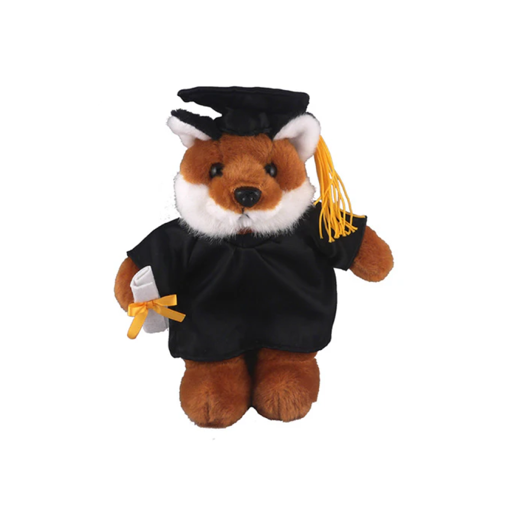 Graduation Fox Plush 12"