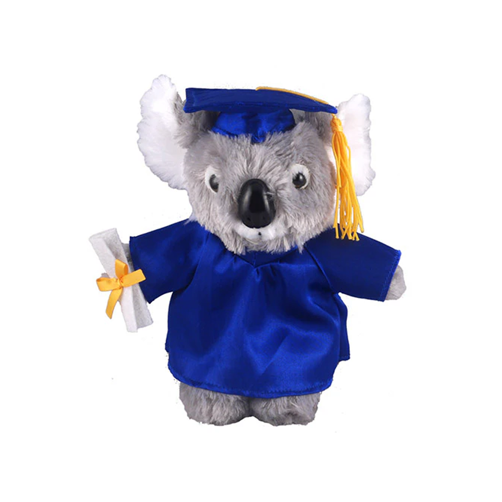 Graduation Stuffed Animal Husky 12"