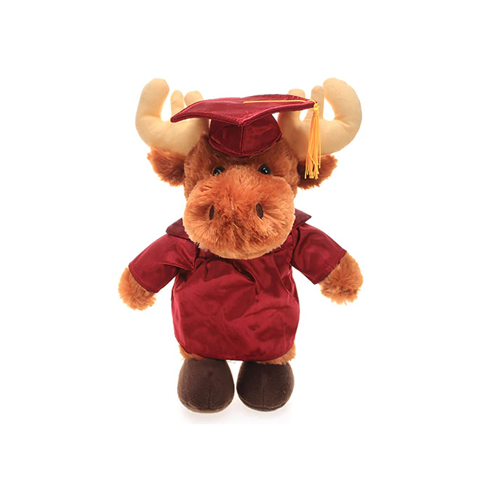 Graduation Stuffed Animal Moose 12"