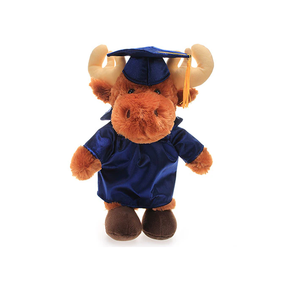 Graduation Stuffed Animal Moose 12"