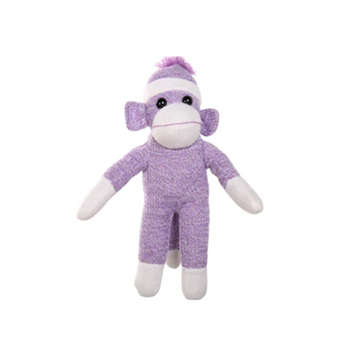 Floppy Sock Monkey Purple 12"