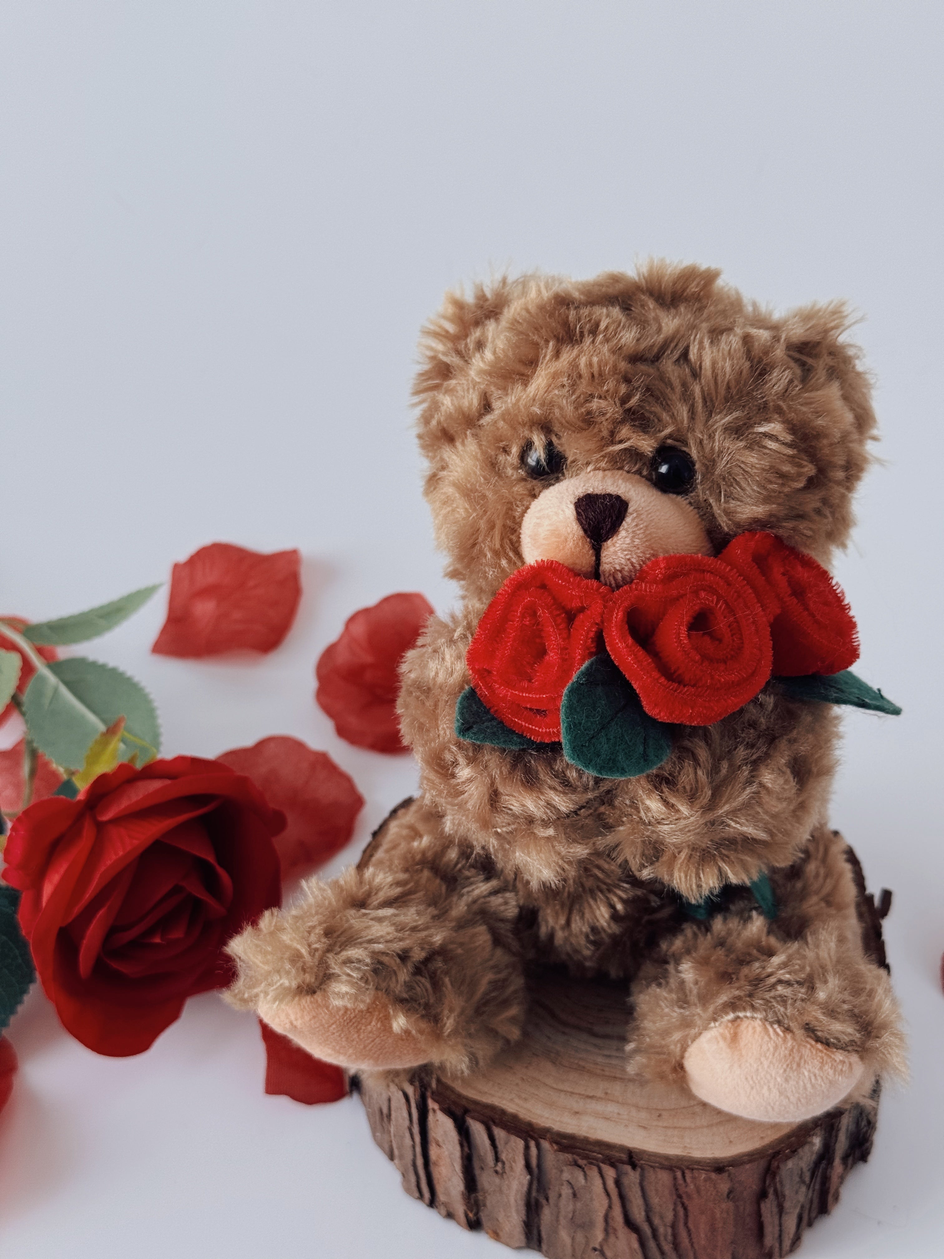 Mocha Rose Bear 6''