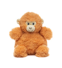 Plush monkey toy on a white background 