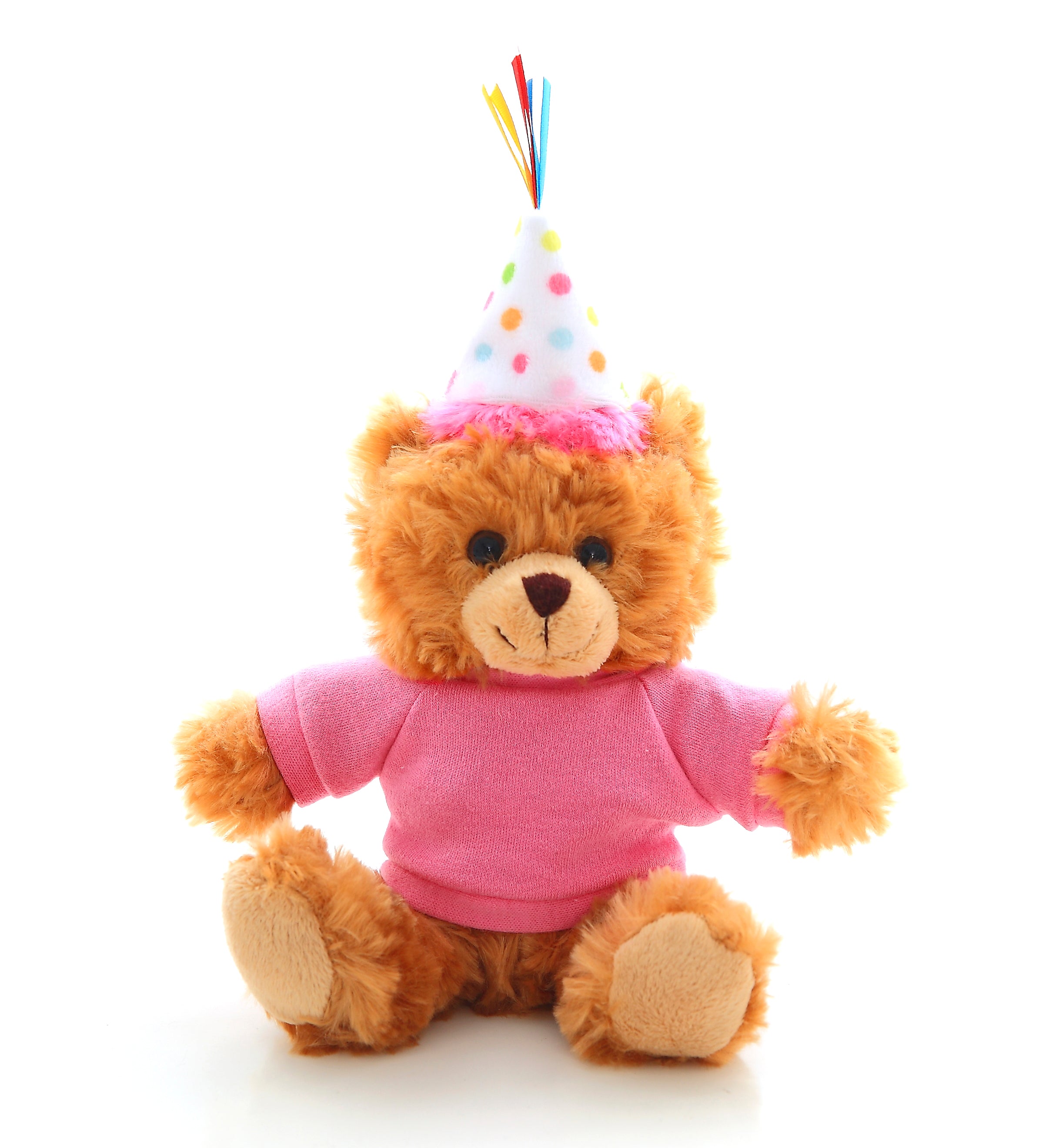 Mocha Teddy Bear for Birthday 6" - 0