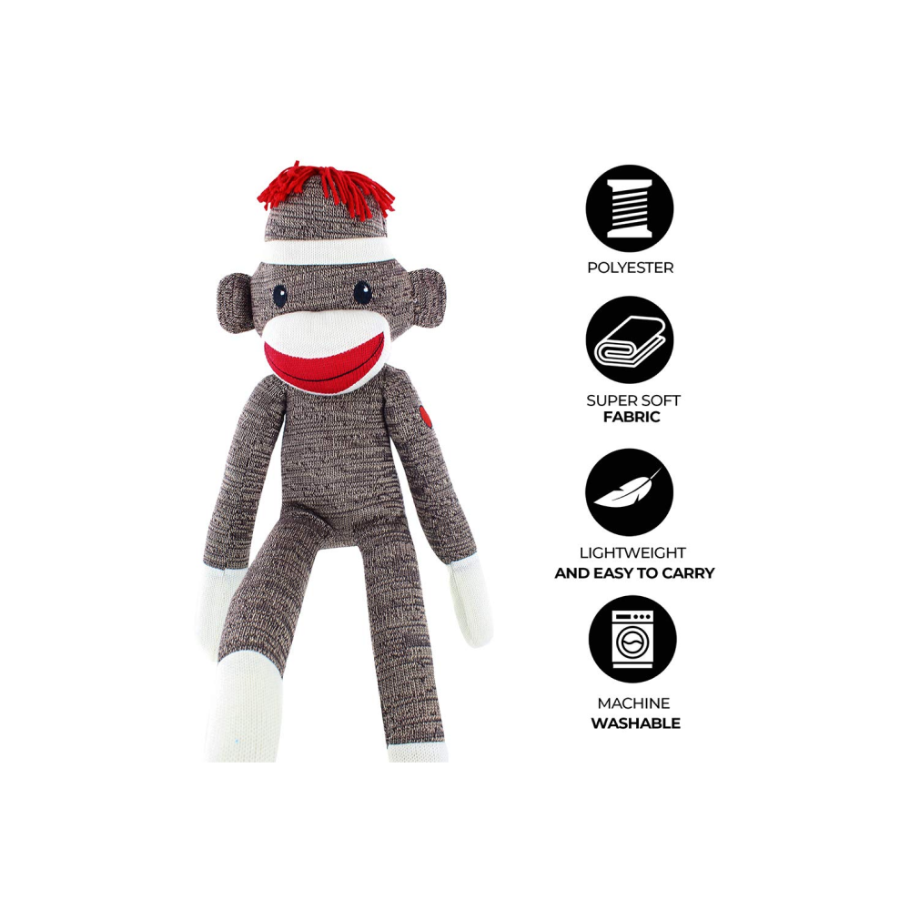 Sock Monkey Brown 20”