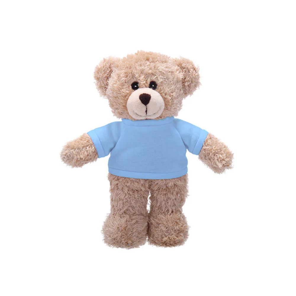 Soft Plush Tan Teddy Bear with Tee - 0