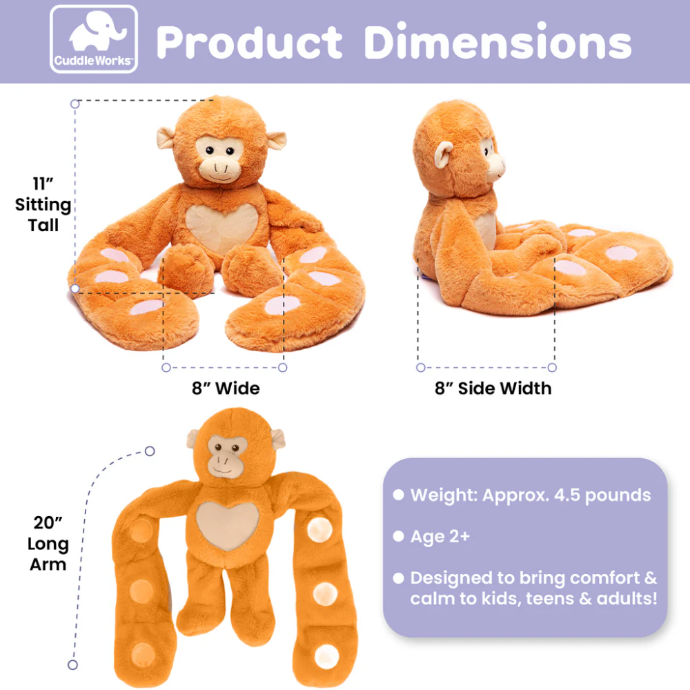 Weighted Plush Monkey Hugger - 0