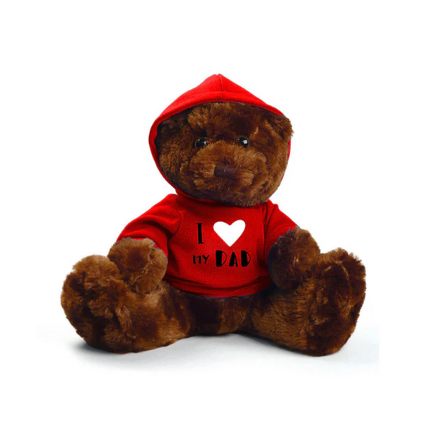 11" Sitting Father's Day Teddy Bear, Featuring Soft Fur and a Special Father's Day Design by Plushland.