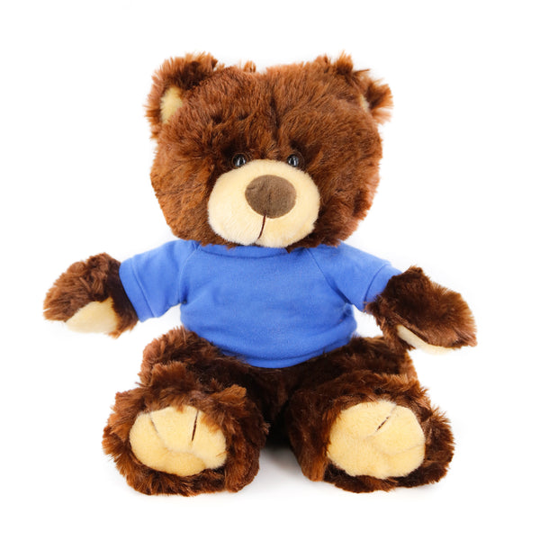 12" Noah Bear Chocolate Yellow