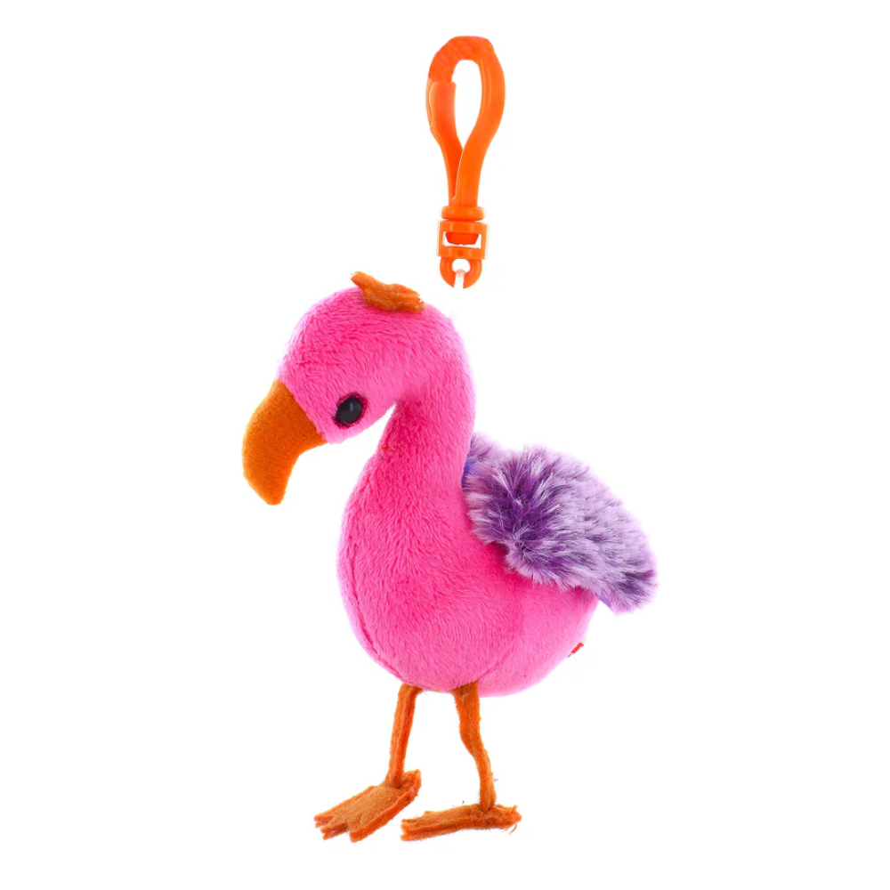 Lulu Pink Flamingo Keychain 4"