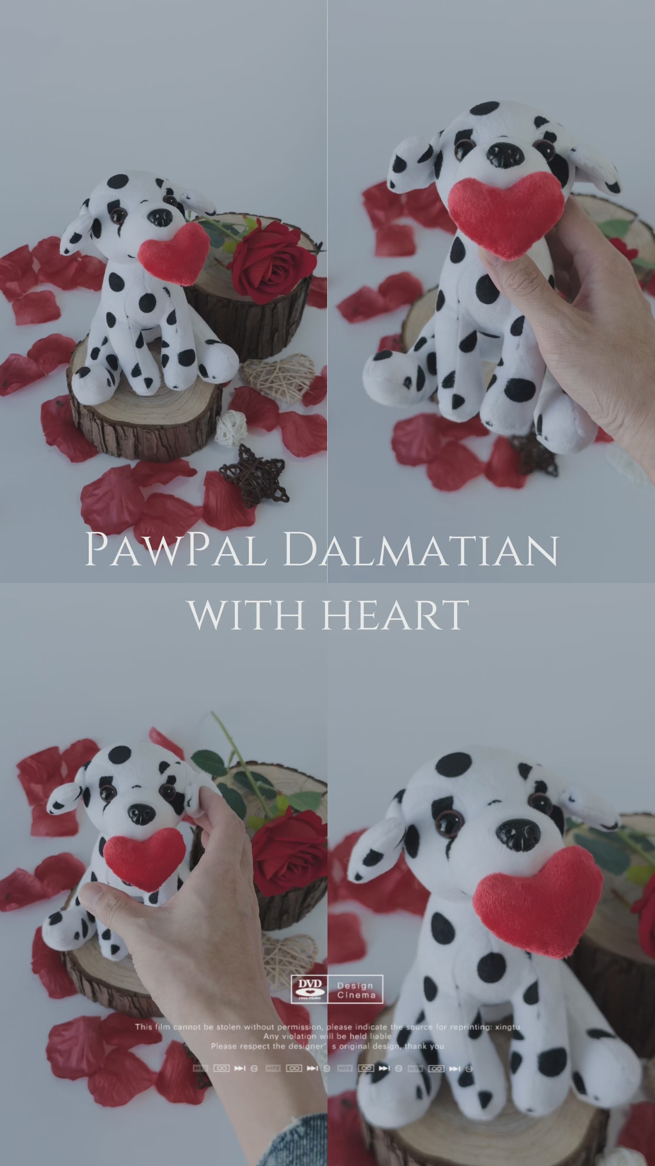 Dalmatian PawPal  with heart 10"-3