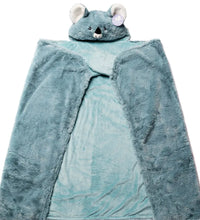 Weighted Koala Hoodie Blanket with a front-facing koala hood design
