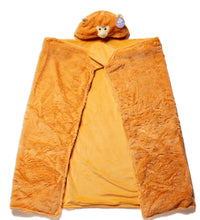 Weighted Monkey Hoodie Blanket with a front-facing monkey hood design