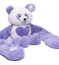Weighted Panda Plush Hugger weighted panda stuffed animal angled side view