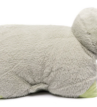 Side profile of the Weighted Sloth Lap Pal sensory plush toy