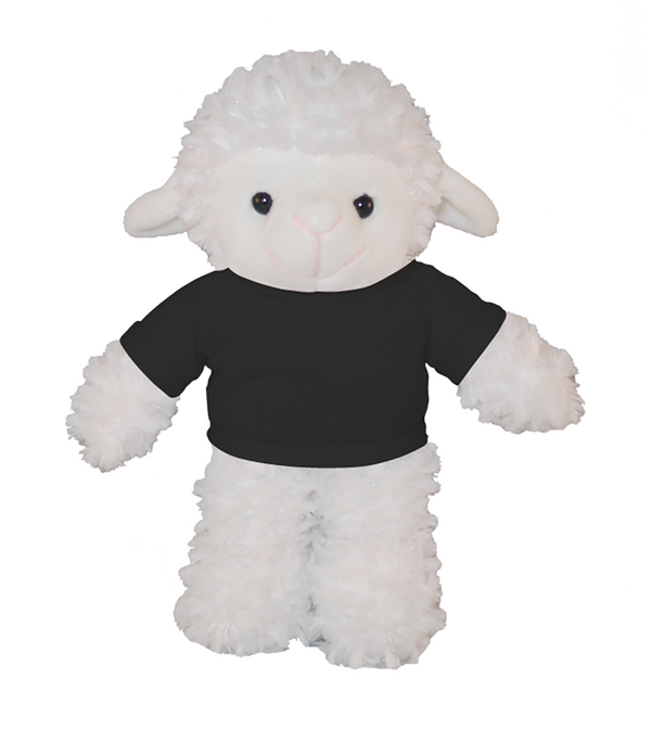 Plushland 8 Inch Floppy Sheep with Tee Plush Stuffed Animal Personalized Gift - Custom Text on Shirt - Great Present for Mothers Day, Valentine Day, Graduation Day, Birthday