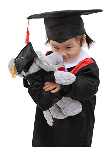 Plushland White Bear Plush Stuffed Animal for Graduation Day (Red Cap and Gown)