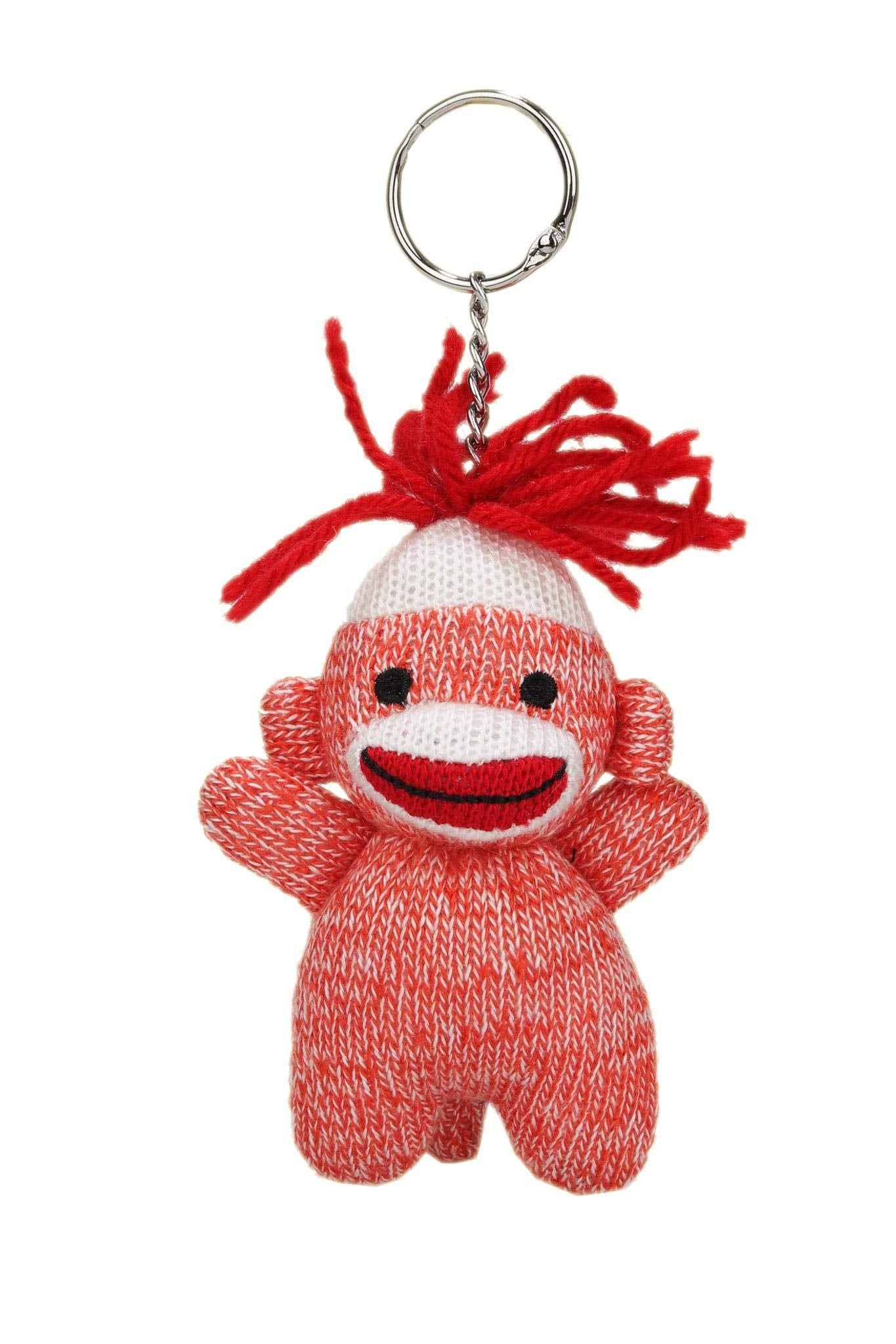 Vibrant Sock Monkey Keychain 4"