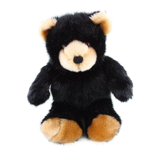 Plush Super Soft Black Bear 11"