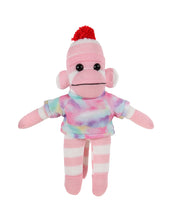 Floppy Pink Sock Monkey with Tee - Custom Text on Shirt 10 Inch