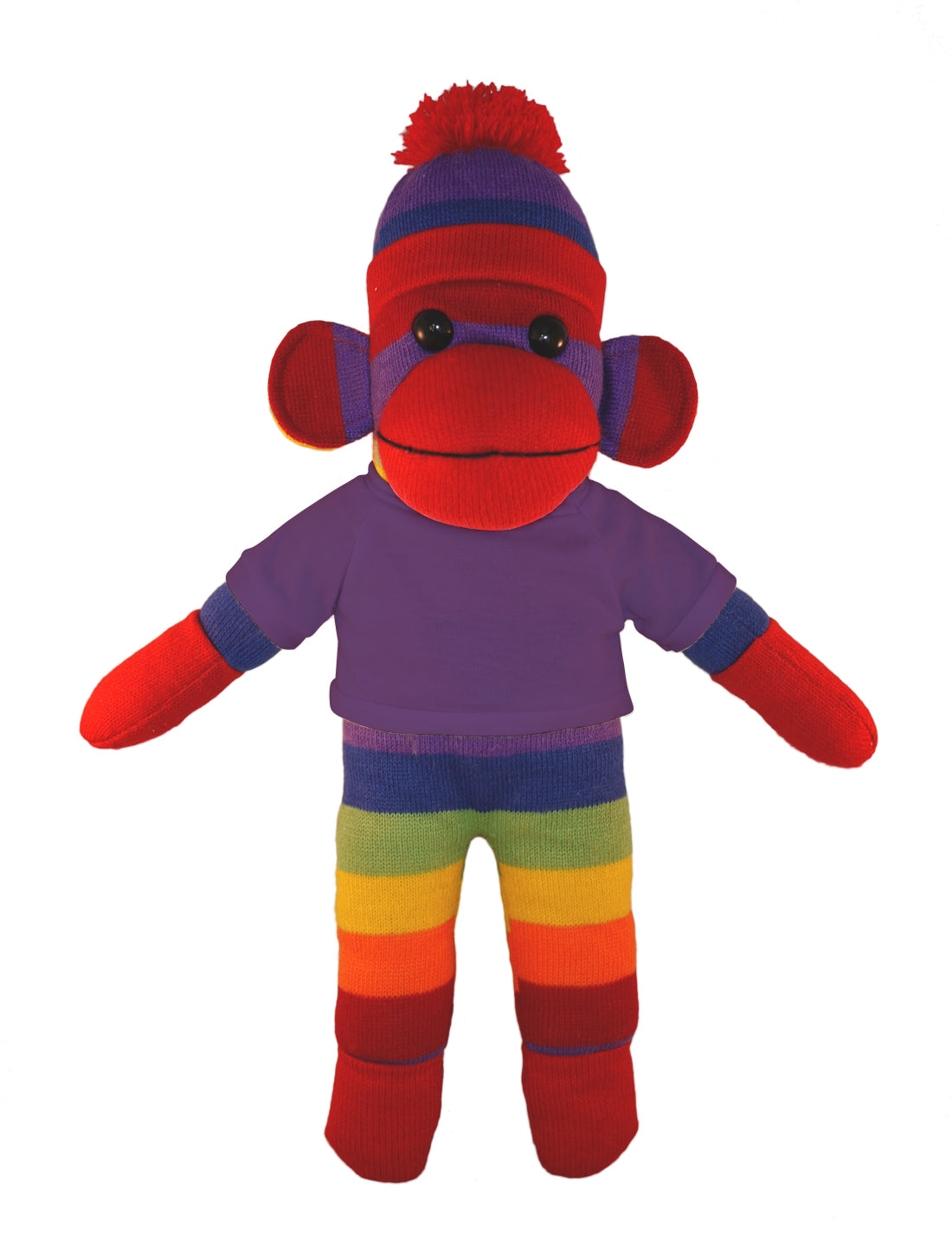 Floppy Rainbow Sock Monkey Tee 10"