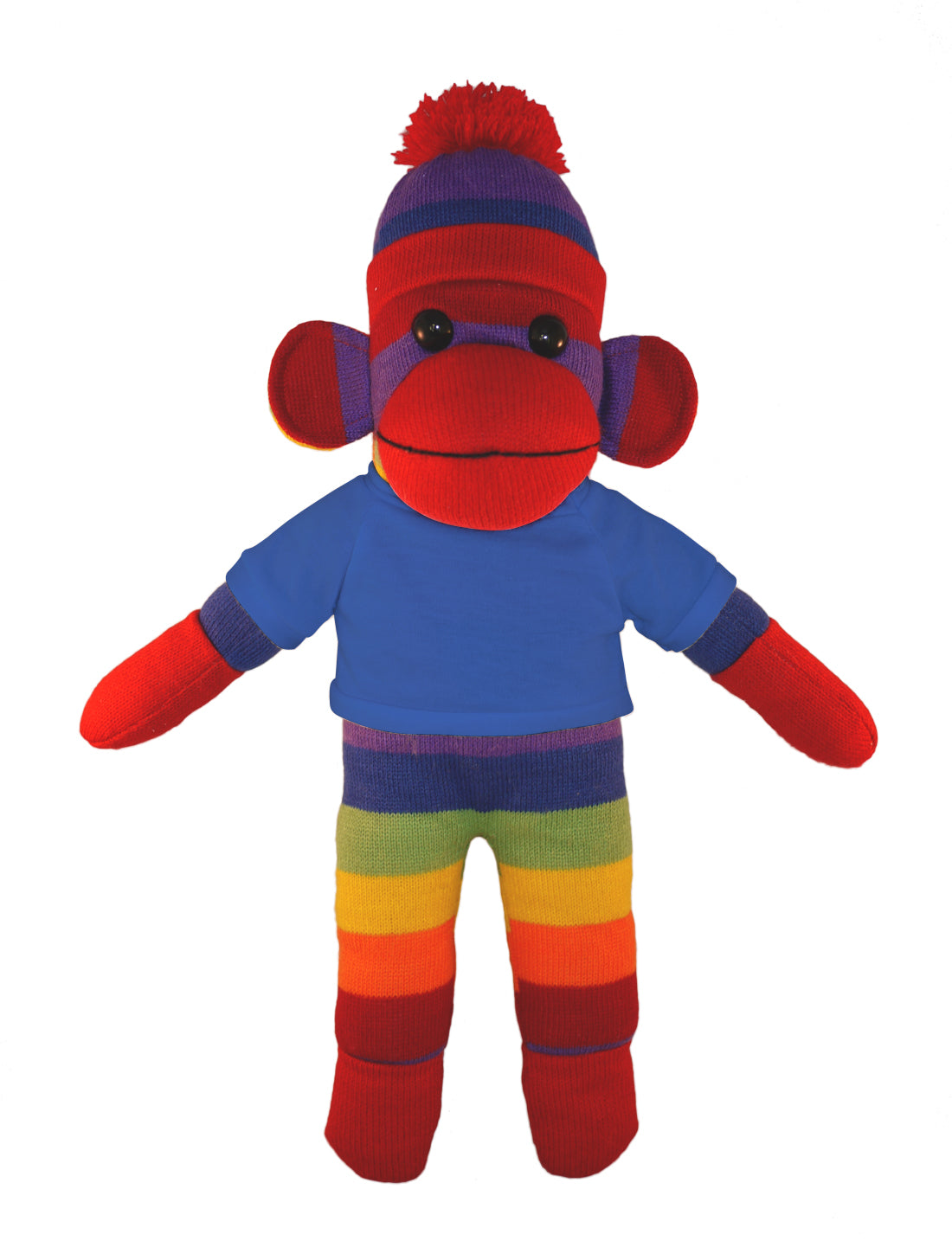 Floppy Rainbow Sock Monkey Tee 10"