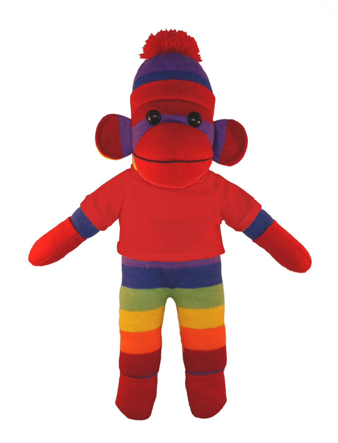 Floppy Rainbow Sock Monkey Tee 10"