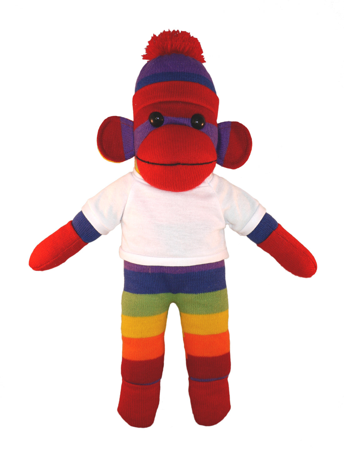 Floppy Rainbow Sock Monkey Tee 10"