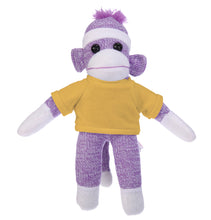 10'' Yellow Floppy Sock Monkey, soft, customizable, and cuddly