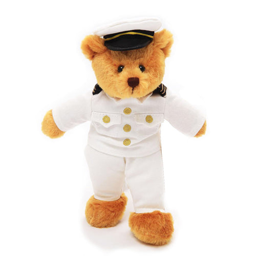 12'' Military Standing Bear in Navy Uniform by Plushland