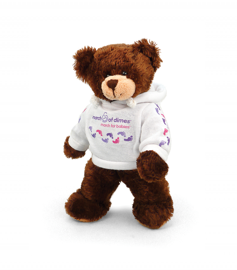 March of Dimes Hoodie Bear 6"